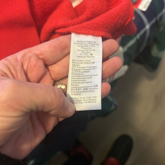 J Crew- 4 Button Vibrant Red Sweatshirt, EUC - Picture 13 of 15